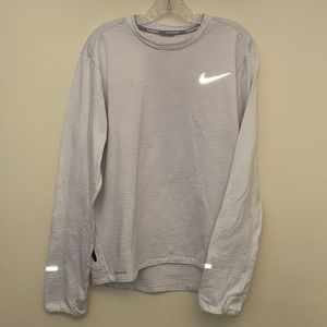 Nike White Therma Sphere Element running long sleeve shirt - REFLECTIVE